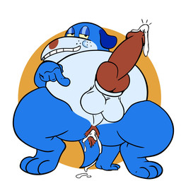 3_toes 4_fingers after_sex anal_orgasm animal_genitalia animal_penis anus balls bedroom_eyes belly blue_body blue_feet blue_fur blue_head blue_paws blue_thighs bodily_fluids butt canine_genitalia canine_penis cheek_markings circle_background clenched_teeth cum cum_drip cum_from_ass cum_from_penis cum_in_ass cum_inside cum_on_penis cum_on_tail cum_string dripping ejaculation facial_markings feet feral fingers floppy_ears freckles fur genital_fluids genitals gesture grin grinning_at_viewer hand_gesture hands-free head_markings knot knotted_penis leaking_cum leaned_back leaning leaning_backward looking_at_viewer male markings multicolored_body multicolored_fur narrowed_eyes orange_background orgasm paws penis perineum pointing pointing_at_anus pointing_at_penis pointing_at_self presenting presenting_anus presenting_balls presenting_hindquarters presenting_penis red_anus red_nose red_penis seductive sheath simple_background slightly_chubby slightly_chubby_male smile smiling_at_viewer smug smug_face smug_grin snout solo tail teeth thick_penis toes toony white_background white_balls white_belly white_body white_fur white_perineum white_snout bob-jiggles disney disney_channel teacher's_pet spot_helperman canid canine canis domestic_dog mammal 1:1 2026 colored digital_drawing_(artwork) digital_media_(artwork) hi_res