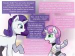 bandage bodily_fluids dialogue duo female horn machine tears text vavacung friendship_is_magic friendship_is_witchcraft hasbro my_little_pony mythology rarity_(mlp) sweetie_belle_(mlp) sweetie_bot_(mlp) equid equine horse mammal mythological_creature mythological_equine pony robot unicorn 2018 4:3 english_text sibling_(lore) sister_(lore) sisters_(lore)