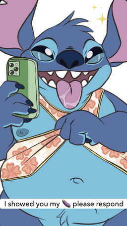 4_fingers anthro areola belly blue_areola blue_body blue_claws blue_fur blue_nipples blue_nose bodily_fluids caption cellphone claws clothed clothing clothing_lift eggplant electronics emoji fingers food fruit fur head_tuft holding_cellphone holding_object holding_phone holding_smartphone looking_at_viewer male narrowed_eyes navel nipples notched_ear open_mouth open_smile overweight overweight_anthro overweight_male phone plant saliva shirt shirt_lift simple_background smartphone smile solo sparkles squint text tongue tongue_out topwear tuft white_background tbid disney lilo_and_stitch please_respond snapchat stitch_(lilo_and_stitch) alien experiment_(lilo_and_stitch) 2021 english_text hi_res meme