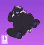 anthro anus balls belly claws fangs genitals male nipples pawpads paws penis rawr slightly_chubby slightly_chubby_male solo teeth tongue tongue_out mr.brapion rick_the_ratel badger honey_badger mammal mustelid musteline absurd_res flat_colors hi_res