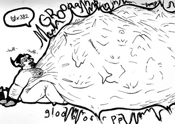 abdominal_bulge anthro belly belly_on_ground belly_overhang big_belly black_nipples body_hair body_outline breath chest_hair fat_arms fat_neck gloves_(marking) groaning_belly hair hooves horn huge_belly hyper hyper_belly leaning leaning_backward looking_at_belly male male_pred markings mass_vore moobs morbidly_obese morbidly_obese_anthro multiple_prey nipples nude obese obese_anthro obese_male open_mouth overweight overweight_anthro overweight_male panting prey_count prey_outline rumbling_stomach same_size_vore side_view simple_background sitting sitting_on_ground soft_vore solo spread_legs spreading striped_horn striped_markings striped_tail stripes struggling struggling_prey tail tail_markings text thick_arms thick_tail thick_thighs vore white_background white_hair conditional_dnp electricpants138456 hellaverse helluva_boss striker_(helluva_boss) demon demon_humanoid humanoid imp 2026 black_and_white hi_res line_art monochrome traditional_media_(artwork)