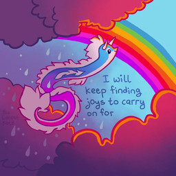 ambiguous_gender black_eyes cloud feral flying horn multicolored_body positive_message rainbow raining side_view sky smile solo text white_horn the_latest_kate european_mythology mythology dragon eastern_dragon mythological_creature mythological_scalie scalie wyrm_(dragon) 1:1 colored digital_drawing_(artwork) digital_media_(artwork) english_text signature