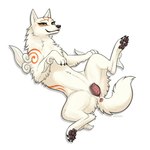 animal_genitalia animal_pussy anus canine_genitalia canine_pussy female feral genitals lying on_back pawpads paws pussy solo spread_legs spreading tail tail_anus digitoxici capcom clover_studio okami_(capcom) amaterasu_(okami) canid canine canis mammal wolf 1:1 hi_res