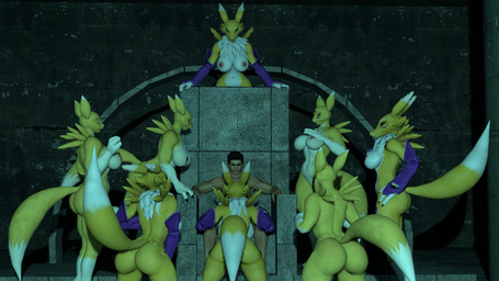 anthro big_breasts breasts butt chair digiphilia fellatio female furniture group harem human_on_anthro interspecies male male/female mature_anthro mature_female nude obscured_fellatio oral penile sex throne nerofoxdoom warfaremachine_(modeler) bandai_namco digimon warfare_renamon warfare_taomon canid canine digimon_(species) fox human mammal renamon taomon 16:9 2020 3d_(artwork) digital_media_(artwork) source_filmmaker_(artwork) widescreen