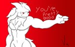 anthro male muscular muscular_anthro muscular_male pose red_eyes smile solo vamrack arch_the_fox bovid caprine mammal 16:10 widescreen