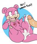 bodily_fluids breasts cum cum_in_pussy cum_inside delayed_reaction dialogue disembodied_penis duo erection female female_focus genital_fluids genitals humanoid_genitalia humanoid_penis humor inverted_nipples male male/female nipples nude penis pink_body pink_skin solo_focus text praiz nintendo pokemon generation_1_pokemon human mammal pokemon_(species) slowpoke english_text hi_res