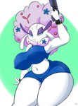 big_breasts breasts female flower gun huge_breasts looking_at_viewer not_furry plant pokemorph ranged_weapon simple_background solo thick_thighs weapon kirbot12 metroid nintendo pokemon florgack elemental_creature flora_fauna florges generation_6_pokemon humanoid pokemon_(species) shiny_pokemon white_flower_florges hi_res