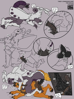 animal_genitalia anthro arthropod_abdomen arthropod_abdomen_cloaca arthropod_abdomen_genitalia arthropod_abdomen_penetration bodily_fluids cloaca cum cum_in_cloaca cum_inside duo egg egg_insertion emoji female genital_fluids genitals hooves male male/female oviposition ovipositor ovipositor_in_ass penetration penis power_bottom prostate_stimulation tail tail_tuft text tuft wings conditional_dnp lustylamb mythology arthropod dragon hybrid insect lepidopteran moth mythological_creature mythological_scalie scalie absurd_res english_text hi_res