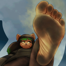 5_toes anthro bangs black_hair dirty dirty_feet feet female foot_focus fur green_highlights hair highlights_(coloring) humanoid_feet imminent_stomp looking_away low-angle_view musk musky_feet oblivious orange_body orange_fur plantigrade smelly smelly_feet soles solo stomping_viewer toes worm's-eye_view zalbox34 cat_secretary_(zalbox34) domestic_cat felid feline felis mammal 1:1 2025 hi_res