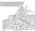 anthro argentina brazil clothed clothing duo female fur male sitting soccer_uniform sportswear text travel_bag uniform world_cup vagoncho hinampa_(vagoncho) bat lizard mammal reptile scalie 2022 hi_res monochrome portuguese_text sketch spanish_text translated translation_check