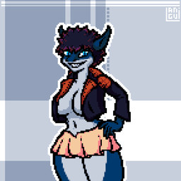 anthro anthro_on_anthro blue_eyes clothed clothing duo female genitals male male/female partially_clothed penis penis_between_thighs small_waist thick_thighs undressing undressing_another undressing_partner wide_hips langui pixel aquatic fish scalie shark 1:1 animated digital_media_(artwork) hi_res pixel_(artwork) pixel_animation