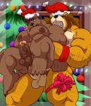 anal anal_penetration anthro balls big_muscles big_penis duo erection genitals holidays huge_muscles huge_penis humanoid_genitalia humanoid_penis male male/male male_penetrated male_penetrating male_penetrating_male muscular nipples nude paws penetration penis sex yasser christmas bader_(bear) yasser_(lionbear) bear mammal hi_res