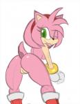 amy_rose anthro anus big_butt big_eyes breasts butt color_edit colored eulipotyphlan female genitals hedgehog hi_res looking_back mammal nude one_eye_closed pawtsun presenting presenting_hindquarters pussy sega side_boob simple_background solo sonic_the_hedgehog_(series) third-party_edit tongue tongue_out toony twindrills white_background wink