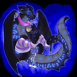 black_pawpads black_sclera black_tongue blue_markings blue_vulva bodily_fluids clothing collar cum female feral genital_fluids genitals glowing glowing_genitalia glowing_markings glowing_vulva leaking_cum legwear markings non-mammal_vulva pawpads plump_labia solo thigh_highs tongue unusual_insides vulva hirothedragon mythology wings_of_fire dragon mythological_creature mythological_scalie nightwing_(wof) scalie seawing_(wof) 1:1 hi_res