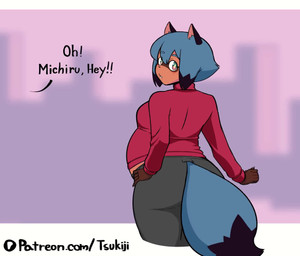 5_fingers anthro belly belly_expansion big_belly big_breasts black_hair black_tail blue_hair blue_tail bodily_fluids bottomwear breasts brown_body brown_fur butt clothed clothing dialogue expansion female fetal_movement fingers fur hair huge_belly leggings legwear midriff multicolored_body multicolored_hair offscreen_character pregnant rapid_pregnancy solo sweat tail text topwear two_tone_hair two_tone_tail tsukiji brand_new_animal studio_trigger michiru_kagemori canid canine mammal raccoon_dog tanuki 2025 animated english_text long_playtime no_sound video