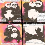 1:1 2021 anthro anthro_on_anthro ari_guardian balls bear black_body black_fur black_nose blush comic dialogue dreamworks duo english_text erection eyes_closed father_(lore) father_and_child_(lore) father_and_son_(lore) fur genitals giant_panda green_eyes grope hi_res humanoid_genitalia humanoid_hands humanoid_penis incest_(lore) kung_fu_panda li_shan_(kung_fu_panda) male male/male mammal master_po_ping moobs nipples overweight overweight_male parent_(lore) parent_and_child_(lore) parent_and_son_(lore) penis sitting son_(lore) speech_bubble text white_body white_fur