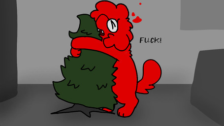 1_eye anthro candy christmas_tree dessert food genitals gummy_(food) heart_symbol holidays humping imminent_orgasm male masturbation objectum penis plant red_body satire sex solo tail tail_motion tailwag text tree what nakeilyar christmas wilt_(nakeilyar) food_creature gummy_creature living_candy 16:9 animated loop widescreen