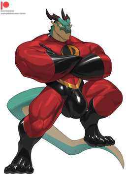anthro barazoku biceps big_bulge big_muscles bodysuit boots bulge clothed clothing crossed_arms detailed_bulge determined feet footwear gloves green_body handwear horn huge_bulge male muscular muscular_anthro muscular_male patreon_logo paws pecs red_bodysuit red_clothing red_skinsuit shoes simple_background skinsuit solo spandex standing superhero superhero_costume tail thick_thighs tight_clothing toes underwear white_background cxcxxcxxxx disney mythology patreon pixar the_incredibles bob_parr dragon mammal mythological_creature mythological_scalie scalie absurd_res digital_media_(artwork) hi_res