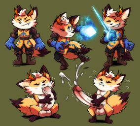3_toes 4_fingers anthro antlers armor autofellatio balls belt belt_buckle big_balls big_penis black_nose blush bodily_fluids boots bottomwear brown_body brown_fur buckle chainmail circumcised claws clothing countershade_face countershade_fur countershade_tail countershade_torso countershading cum cum_in_mouth cum_in_own_mouth cum_in_self cum_inside cumshot dipstick_ears dipstick_tail drinking drinking_cum drinking_own_cum drooling ear_markings ejaculation eyes_closed fantasy feet fingers fist footwear frown fur gauntlets gauntlets_(weapon) genital_fluids genitals gloves gloves_(marking) glowing hair handwear horn huge_penis humanoid_genitalia humanoid_penis hyper hyper_genitalia hyper_penis ice ice_sword icicle leg_markings magic magic_user male markings masturbation medieval medieval_armor medieval_clothing medieval_fantasy melee_weapon motion_lines multicolored_ears multiple_poses nude one_eye_closed oral oral_masturbation orange_body orange_fur pants pauldron paws penile penile_masturbation penis penis_in_mouth pose pubes saliva saliva_on_penis shoes shoulder_pads sitting smile snow snowflake socks_(marking) solo sparkles spell spellcasting standing sweat sword tabard tail tail_markings toes tuft weapon white_body white_fur yellow_body yellow_fur conditional_dnp kazoko_(artist) atlyss fan_character canid canine fox hybrid mammal poon_(atlyss) hi_res multiple_images