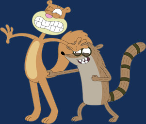 anthro butt duo featureless_crotch female flat_chested male on_model one_eye_closed pinch simple_background smile standing surprised tail porygon2z cartoon_network nickelodeon regular_show spongebob_squarepants rigby_(regular_show) sandy_cheeks eastern_grey_squirrel grey_squirrel mammal rodent sciurid tree_squirrel 2025 absurd_res alpha_channel crossover hi_res