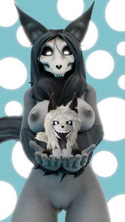 anthro big_breasts black_body black_fur black_hair bone breasts female fur furniture glowing hair inside interspecies plushie skull skull_head solo abraakx cumminham_(modeler) scp_foundation scp-1471-a scp-1471-a_(cumminham) canid canine canis malo mammal skulldog_(species) wolf 3d_(artwork) 9:16 absurd_res digital_media_(artwork) hi_res