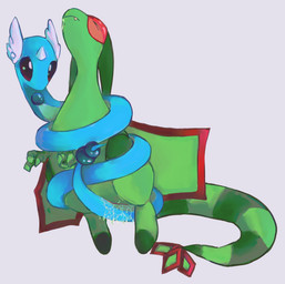 ambiguous_gender bodily_fluids drooling duo feral questionable_consent restrained saliva wrapped_up 2ri nintendo pokemon dragonair flygon generation_1_pokemon generation_3_pokemon pokemon_(species) hi_res