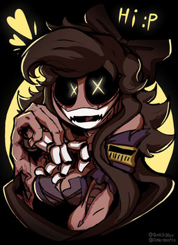 4_hands armband big_breasts big_eyes black_clothing black_dress black_hair black_sclera bow_ribbon breasts brown_body brown_hair brown_skin clothing corset dress fangs female glowing glowing_eyes greeting grey_body hair heart_symbol hearts_around_head lingerie looking_at_viewer machine metal metallic_body multi_hand nightmare_fuel open_mouth open_smile scar scars_all_over screen screen_face seam_(sewing) segmented_body sharp_teeth simple_background smile solo stitch_(sewing) surgical_suture teeth text tongue tongue_out topwear x_eyes yellow_armband yellow_eyes yellow_text diddlydooter1 glitch_productions murder_drones cyn_(murder_drones) tessa_(murder_drones) eldritch_abomination human humanoid mammal patchwork_creature robot robot_humanoid undead worker_drone zombie artist_name digital_drawing_(artwork) digital_media_(artwork) hi_res signature