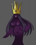 breasts crown female grey_background headgear inverted_nipples lips nipples not_furry purple_body purple_nipples purple_skin simple_background solo wide_hips stompertron mario_bros nintendo paper_mario shadow_queen humanoid