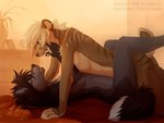2014 anthro blue_eyes breasts canine duo eye_contact f-r95 falla fangs feline female fox hioshiru hioshiru_(character) lesbian lying mammal nude sabertooth saliva
Rating: Questionable
Score: 16
User: Numeroth
Date: April 22, 2014