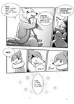 black_and_white blush buizel comic dialogue duo embarrassed english_text feral floatzel fur generation_4_pokemon hi_res lester_(risenpaw) looking_at_another male monochrome neil_(risenpaw) ness_(risenpaw) nintendo open_mouth pokemon pokemon_(species) risenpaw smile speech_bubble text