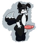 anthro blush butt flustered genitals male nude penis solo revumidnight joey_(h0td0g) border_collie canid canine canis collie domestic_dog herding_dog mammal pastoral_dog sheepdog