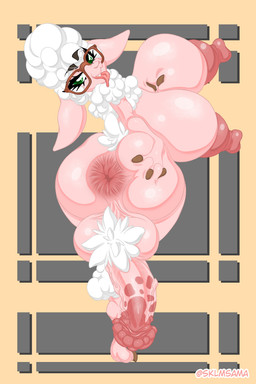 anthro anus balls big_balls big_breasts big_butt big_penis breasts butt genitals gynomorph huge_breasts huge_penis intersex penis solo klmsama disney zootopia dawn_bellwether bovid caprine mammal sheep absurd_res hi_res