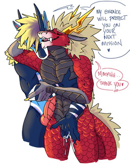 animal_genitalia anthro balls barazoku genital_slit genitals hair knot knotted_penis leaking male male/male mane mane_hair muscular neck_tuft pawpads penis ridged_penis shogun stardrips stripes text tuft mythology teryx teryx_commodore dragon mythological_creature mythological_scalie scalie storm_dragon comic english_text hi_res