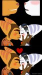 anthro blush duo female heart_symbol kissing love male male/female romantic romantic_ambiance romantic_couple gameralfa117 whitestia ratchet_and_clank sony_corporation sony_interactive_entertainment ratchet_(ratchet_and_clank) rivet_(ratchet_and_clank) lombax mammal artist_collaboration comic hi_res