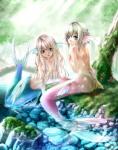 back blue_eyes breasts brown_hair female fins fish_tail forest green_hair hair hi_res kininaljaguar long_hair looking_at_viewer mermaid monster monster_girl no_feet nude original short_hair sitting stream sunlight tree water
Rating: Questionable
Score: 12
User: AnacondaRifle
Date: March 21, 2014