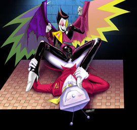 andromorph andromorph/male andromorph_penetrated antennae_(anatomy) black_hair bodily_fluids boot_fetish boots bottomwear clothing cum cum_in_vagina cum_inside duo ejaculation electronics footwear for_a_head genital_fluids genitals glistening glistening_bottomwear glistening_clothing glistening_pants hair high_heeled_boots high_heels humanoid_on_humanoid humanoid_penetrated humanoid_penetrating humanoid_penetrating_humanoid intersex intersex/male intersex_penetrated latex male male/male male_penetrating male_penetrating_andromorph male_penetrating_intersex pants penetration penile penile_penetration penis penis_in_vagina plushie plushophilia screen screen_face sex shoes smile television vaginal vaginal_penetration vulva wings 4nikitty deltarune undertale_(series) spamton_g._spamton spamton_neo tenna_(deltarune) humanoid object_head screen_head tv_head winged_humanoid hi_res