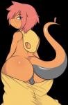 anthro anus backsack balls big_butt biped bottomwear bottomwear_down butt clothed clothing genitals hair hoodie long_tail male orange_body orange_skin pants pants_down partially_clothed pokemorph red_hair solo tail topwear daniruu nintendo pokemon generation_5_pokemon pokemon_(species) scalie scrafty alpha_channel hi_res