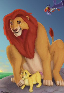 all_fours anal bad_parenting balls bodily_fluids brown_body brown_fur clenched_teeth cloud crying doggystyle dominant duo_focus erection father_penetrating_son feral feral_on_feral forced from_behind_position fur genitals group larger_dom larger_male looking_up male male/male male_penetrated male_penetrating male_penetrating_male mature_feral mature_male nude outside outside_sex penetration penis rape red_eyes sex size_difference sky smaller_male sunset tan_body tan_fur tears teeth wide_eyed yelling yellow_body yellow_fur yellow_sclera young young_feral mushbun disney the_lion_king mufasa simba_(the_lion_king) zazu_(the_lion_king) avian bird bucerotiform felid hornbill lion mammal pantherine red-billed_hornbill 2015 hi_res father_(lore) father_and_child_(lore) father_and_son_(lore) incest_(lore) parent_(lore) parent_and_child_(lore) parent_and_son_(lore) son_(lore)