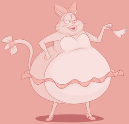 anthro belly big_belly bottom_heavy bottomwear bow_on_head clothing eyelashes female footwear fur hankerchief high_heels lips multicolored_body multicolored_fur obese obese_anthro obese_female open_mouth overweight overweight_anthro overweight_female shoes skirt solo two_tone_body two_tone_fur whiskers chadrocco 20th_century_fox eek!_the_cat fox_kids nelvana annabelle_(eek!_the_cat) domestic_cat felid feline felis mammal 2015 absurd_res digital_media_(artwork) hi_res monochrome