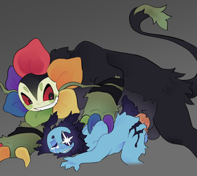 anal anthro balls black_body black_fur blood blue_body blue_fur bodily_fluids claws cum cum_drip cum_inside digitigrade doggystyle dripping duo ears_down feral flower from_behind_position fur genital_fluids genitals hands_behind_back knot knotted_penis male male/male paws penile_spines penis pinned pivoted_ears plant questionable_consent scratches sex sharp_teeth tail tears teeth wounded puppystro blushcrunch_studio dandy's_world roblox astro_(dandy's_world) dandy_(dandy's_world) elemental_creature flora_fauna flower_creature monster hi_res