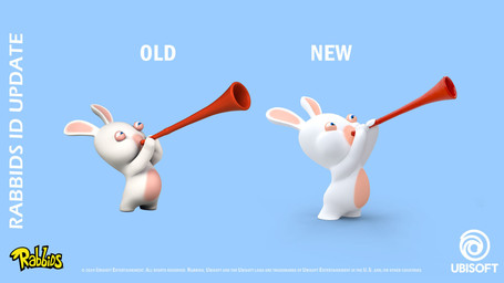 ambiguous_anthro ambiguous_gender anthro blue_background brass_instrument comparison duo featureless_crotch featureless_legs fur half-closed_eyes holding_trumpet light long_ears mitten_hands multicolored_body musical_instrument narrowed_eyes no_eyebrows noseless nude_ambiguous nude_anthro playing_music playing_trumpet puffed_cheeks short_legs simple_background standing tan_body tan_eyelids tan_inner_ear tan_skin text trumpet two_tone_body white_body white_fur wind_instrument benjamin_martineau raving_rabbids rayman_(series) ubisoft lagomorph mammal rabbid 16:9 2024 3d_(artwork) adobe_photoshop_(artwork) autodesk_maya_(artwork) blender_(artwork) colored copyright_name digital_media_(artwork) english_description english_text hi_res lighting official_art shaded substance_painter_(artwork) widescreen zbrush_(artwork)