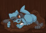 anthro belly belly_expansion belly_overhang big_belly blue_body blue_fur eating_feces excessive_feces expansion feces feces_in_mouth feces_on_face feces_pile female feral fur huge_belly hyper hyper_belly inflation looking_at_viewer obese obese_anthro open_mouth organs overweight overweight_anthro overweight_female pooping scatplay simple_background solo stomach tail thick_thighs wide_hips inventor_(artist) nintendo pokemon canid canine generation_4_pokemon mammal pokemon_(species) riolu absurd_res digital_media_(artwork) hi_res