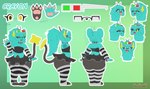 3_toes 3d_glasses 4_fingers anthro big_butt black_body black_nose blue_body blue_fur bottomwear butt claws clothing collar excited eyebrows eyelashes eyewear fangs feet fingers front_view fur gesture glasses hair hand_gesture huge_butt hungry legwear long_hair long_tail looking_aside looking_at_viewer looking_away male messy_hair multicolored_body multiple_angles multiple_poses occult_symbol open_mouth pawpads paws pentagram pink_pawpads pink_tongue pose rear_view scared simple_background skirt smile solo spiked_collar spikes standing stockings suggestive suggestive_gesture symbol tail teeth text thick_eyelashes thick_thighs thigh_highs tired toes tongue tongue_out topwear two_tone_body v_sign yellow_eyes pawronik nintendo pokemon crayon_(character) generation_4_pokemon pokemon_(species) shinx absurd_res hi_res model_sheet
