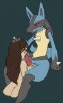 blue_body blush brown_hair dontfapgirl dontfapgirl_(character) erection female hair head_grab human knot licking lucario male nintendo nude oral oral_sex penis pokémon poképhilia red_eyes sex sitting spread_legs spreading straight tongue video_games
Rating: Explicit
Score: 21
User: Robinebra
Date: August 22, 2012