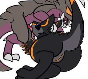 2_toes 4_ears anthro anthro_on_feral bestiality claws clitoris duo erection feathers feet fellatio female feral fur genitals male male/female multi_ear nude oral penile penis sex toes tongue vulva wings trout_(artist) blizzard_entertainment starcraft alien avali zerg zergling 2017 aliasing digital_media_(artwork)
