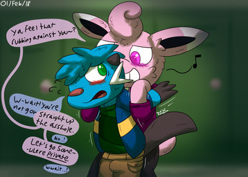 anthro arm_grab blush bulge clothed clothing dialogue duo forced grabbing_from_behind humiliation imminent_rape imminent_sex locker male male/male public school speech_bubble struggling text zandermanith nintendo pokemon dewott generation_1_pokemon generation_5_pokemon pokemon_(species) wigglytuff 2018 english_text hi_res