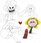 blush bodily_fluids cum cum_on_face disembodied_penis duo erection fellatio flower genital_fluids genitals humanoid_genitalia humanoid_penis male multiple_poses not_furry oral orgasm penile penis plant pose sex sharp_teeth solo_focus teeth liteu undertale undertale_(series) flowey_the_flower elemental_creature flora_fauna flower_creature human mammal hi_res