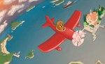 aircraft airplane ambiguous_gender anthro armor beach boat cloud flight_helmet flying grass headgear helmet hotel inside_airplane island lighthouse midair plant propeller sand ship sky solo tree vehicle water watercraft anonymous_artist ghibli porco_rosso gondola_(spurdo) bear mammal 2021 hi_res