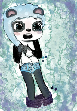 anthro bottomwear bottomwear_down briefs clothed clothing embarrassed male pants pants_down partially_clothed shota solo underwear young young_male wooooof bluey_(series) cartoon_network summer_camp_island bluey_heeler pepper_corn bear giant_panda mammal hi_res