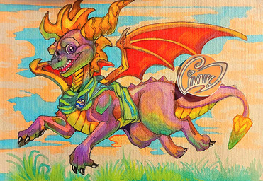 anthro claws grass horn male male/male plant purple_body purple_eyes running sky solo wings linnylovensfw activision mythology spyro_reignited_trilogy spyro_the_dragon spyro dragon fantasy_creature mythological_creature mythological_scalie scalie hi_res painting_(artwork) traditional_media_(artwork) traditional_painting_(artwork)